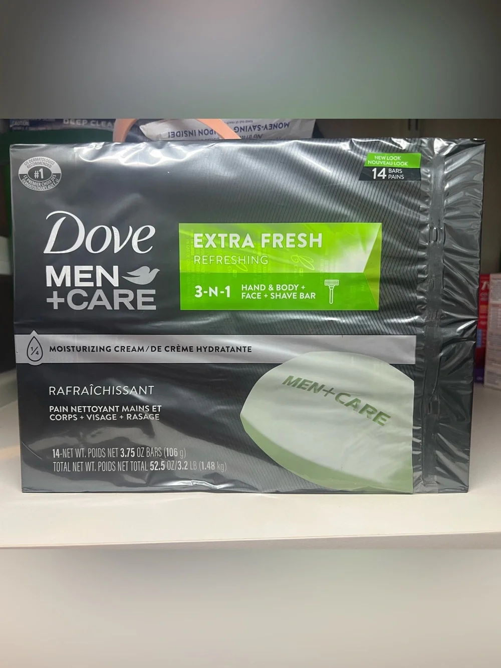 Dove +Men care bar soaps 14bars